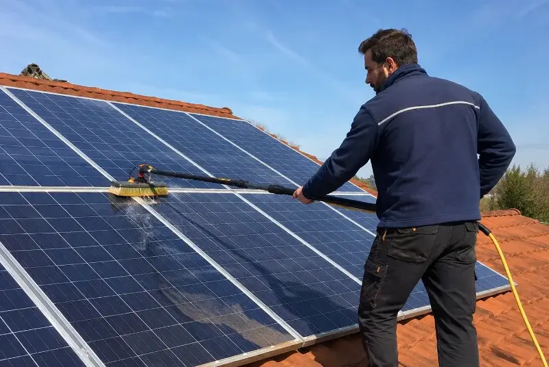 Nettoyage et entretien de panneaux solaires à Caudebronde